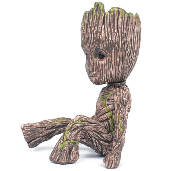 Groot sittende PVC minifigur trekarakter samleobjekt skrivebordsmodell