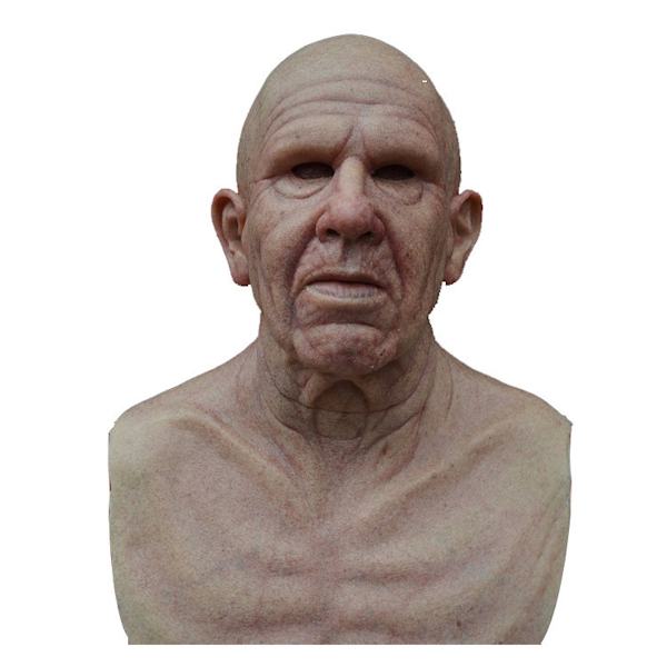 Old Man Mask Latex Huvudbonader Cosplay Kostym rekvisita