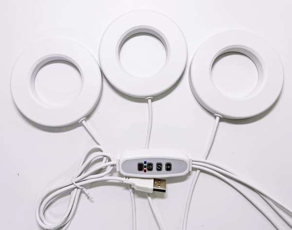3-pak fuldspektret LED-vækstlys med timer og 4-trins dæmpbare lamper