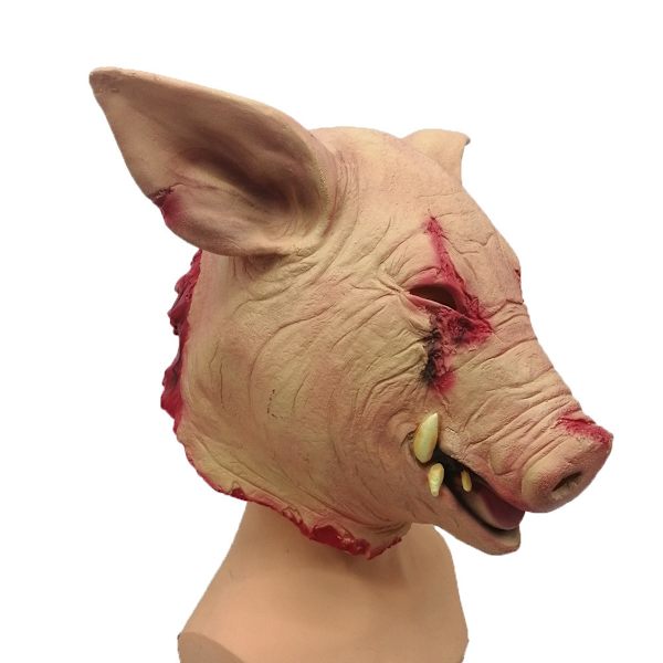 Rotface Pig Mask Huvudbonader Skrämmande Cosplay Kostym Rekvisita Halloween