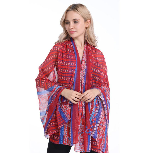 Oversized Silkescarf Summer Outdoor Shawl Wrap for Lady
