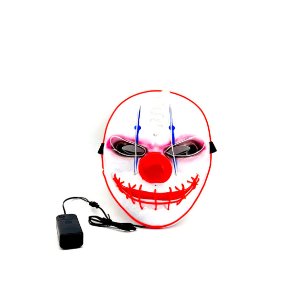 Clown Mask LED Luminous Mask Cosplay Kostym rekvisita Halloween