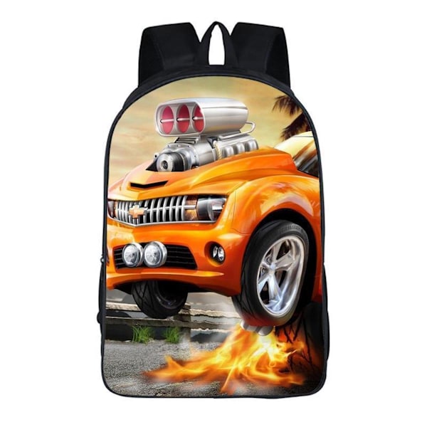 Hot Wheel Anime Skolryggsäck Casual Daypack Ryggsäck Cool bokväska