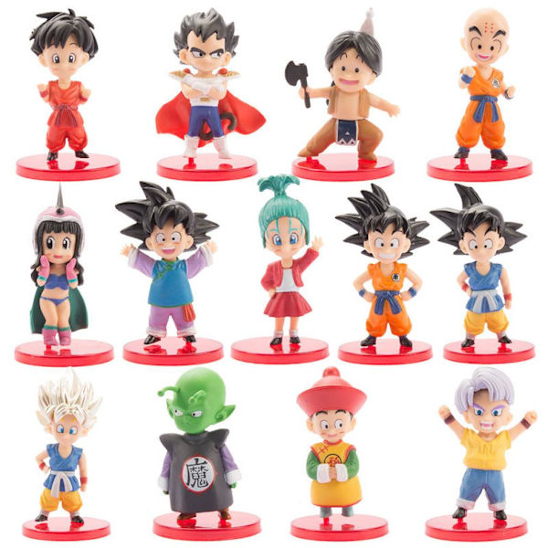 13 st Dragon Ball Childhood Version Son Goku Gohan figurleksak