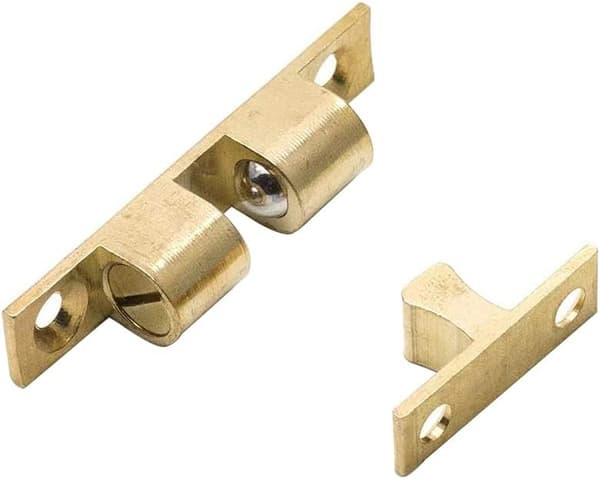 5-pack 50 mm kullås i massiv mässing, justerbara skåpsdörrlås