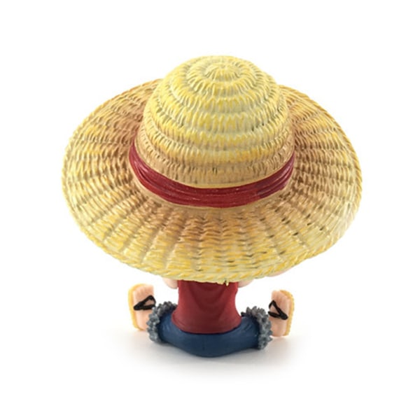 Figura de peça única Luffy sentado pose de brinquedo de anime modelo 8 cm