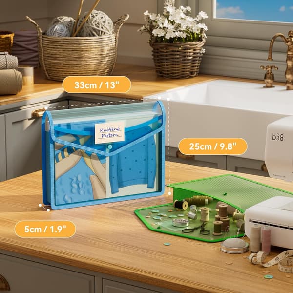 6-pakning A4 plastmapper med trykknapp for kontor og hjem