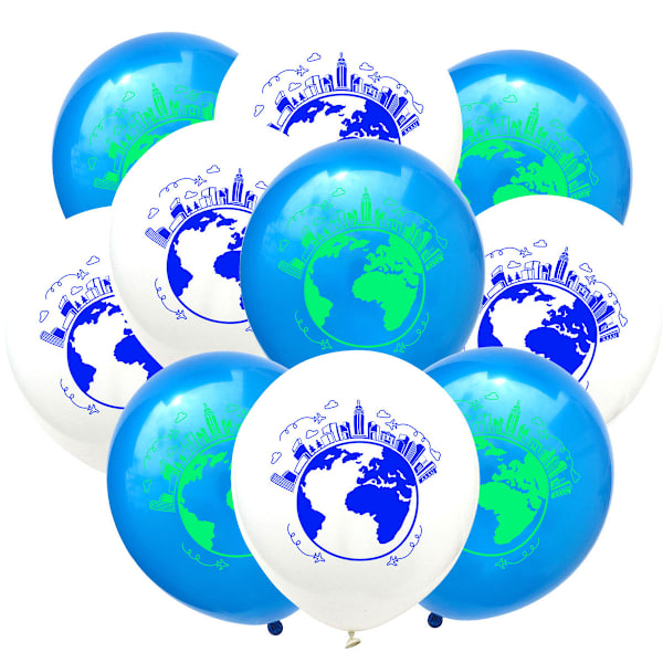 10st Världskarta Latex Ballong Set Latex Ballonger Party Dekoration Kit