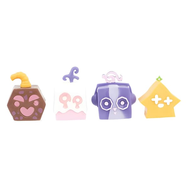 12 stk. Fantasy Frukt-terningfigurer 4 cm PVC mini samleobjekt skrivebordsdekor-sett