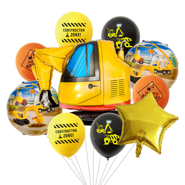 10st tekniska fordonsballonger set festdekoration