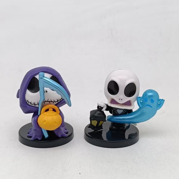 6 st. Nightmares Before Christmas spök-minifigurer i PVC – Halloween-samlarset