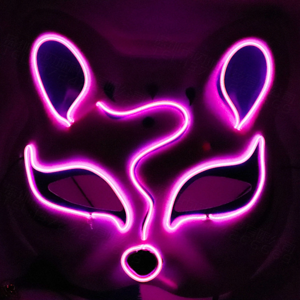 Luminous Fox Mask LED Mask Cosplay Kostym rekvisita Halloween Party