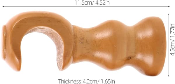2 st. gardinstångshållare i trä, väggfästen för gardinstänger på 28 mm