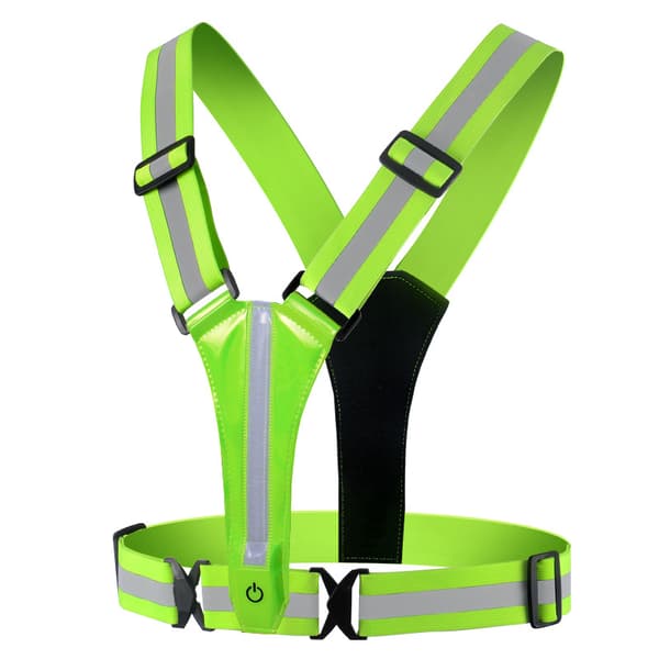 LED Refleksvest for Løping med USB Oppladbare Lys for Sikkerhet