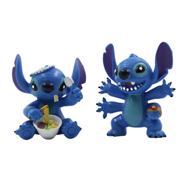 8 stk. Stitch mini-figurer sødt samlerobjekt skrivebordsdekoration sæt