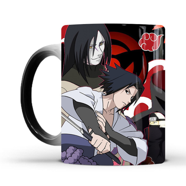 Uchiha Sasuke färgskiftande mugg Keramisk kaffemugg Thermal tekopp Nyhetspresent