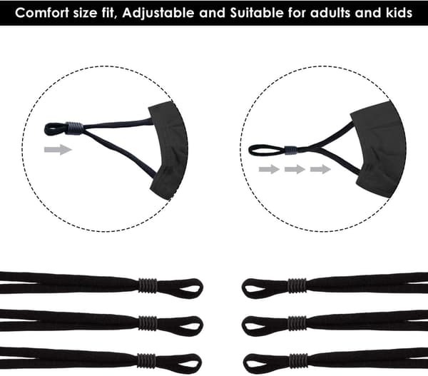 5 mm elastikbånd med justerbare silikonespænder til syning og hobbyprojekter