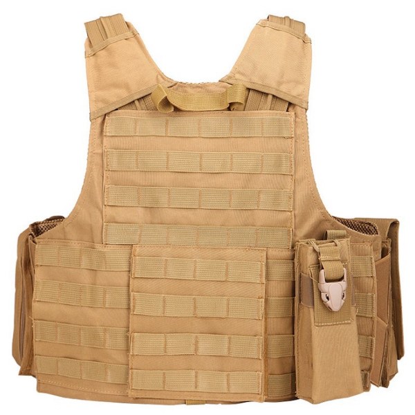 Tactical West Multi Pockets Skyddsväst Airsoft Brown