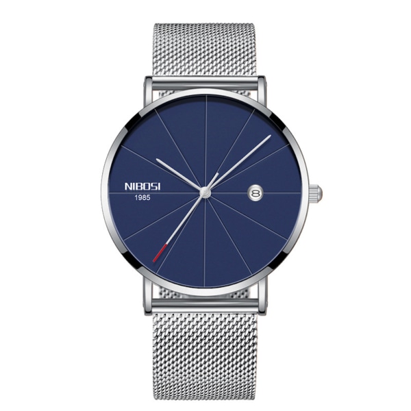 Quartz Watch Casual Watch Blue Multi Dial Display för män och kvinnor