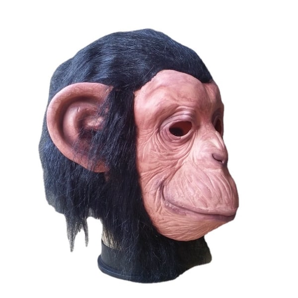 Gorilla Mask Latex huvudbonader med hår Cosplay kostym rekvisita
