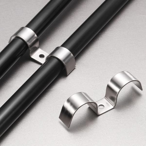 12 st rostfria dubbla rörklämmor 10 mm M-formade bränslerörsklämmor set