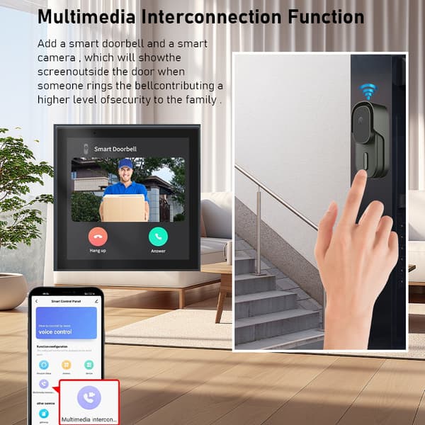 Tuya 4-tommers smart kontrolpanel Zigbee Bluetooth multi-mode gateway TPP01