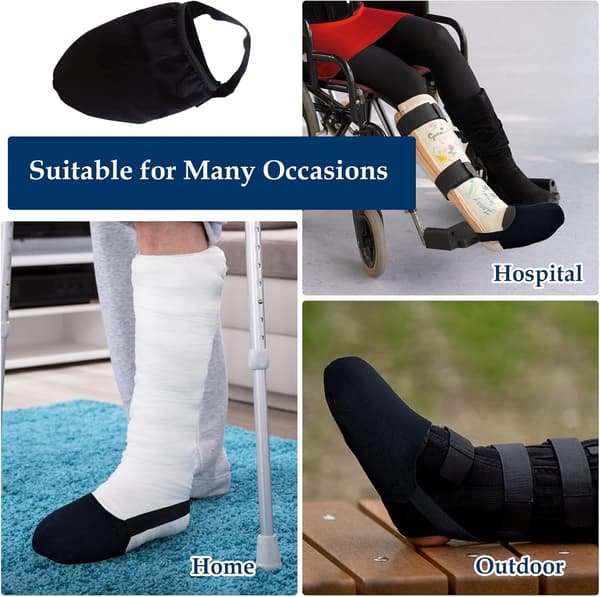 Tåskydd för gips, halkfritt skydd för ortopediska skor och gipsade ben