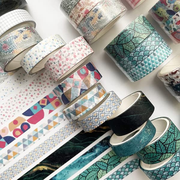 3 ruller blomstret Washi-tape botanisk maskeringstape til DIY-håndværk og dagbøger