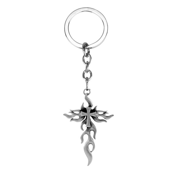 Retro Flame Cross Anime Key Chain Key Ring Bag Pendant Keyring Julklapp