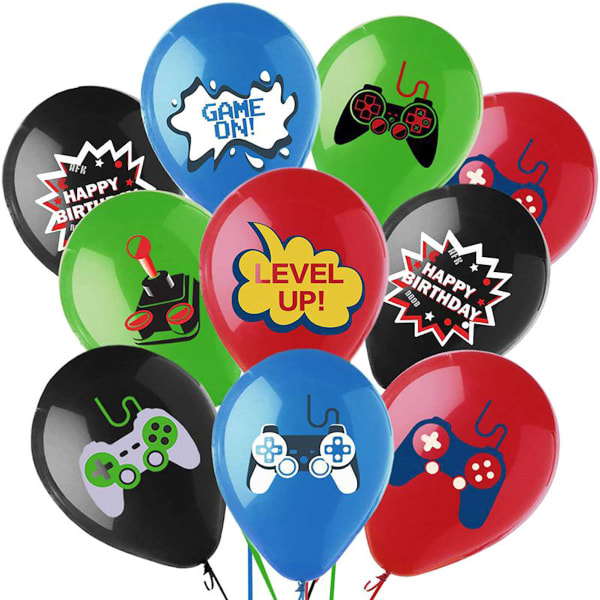 Lever Up Game Grattis på födelsedagen Ballong Set Latex ballonger Party Dekoration Kit