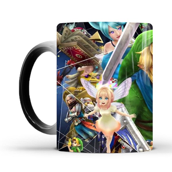 Warriors Zelda Lengend färgbyte mugg Keramisk kaffemugg Thermal tekopp Nyhetspresent