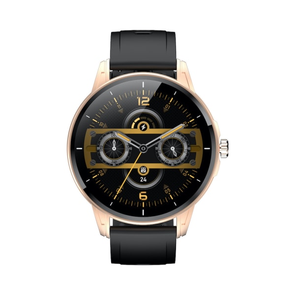 Smart armbandsur för män Casual Digital Analog Watch Black Dial Silikonrem