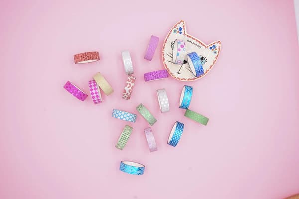 Set med 30 rullar glitter-washitejp, dekorativ maskeringstejp för pyssel