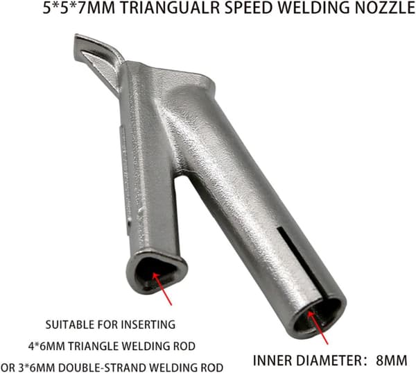 4 st. snabbsvetsmunstycken 5 mm titan-spetsar för varmluftspistol för PVC-plast