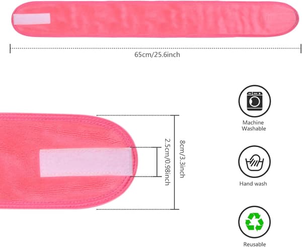 3-pak spa-pandebånd til ansigtet, justerbare mikrofiber-hårbånd til makeup