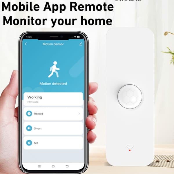 Tuya ZigBee WiFi Smart Bevegelsessensor PIR Infrarød Detektor for Hjemmesikkerhet