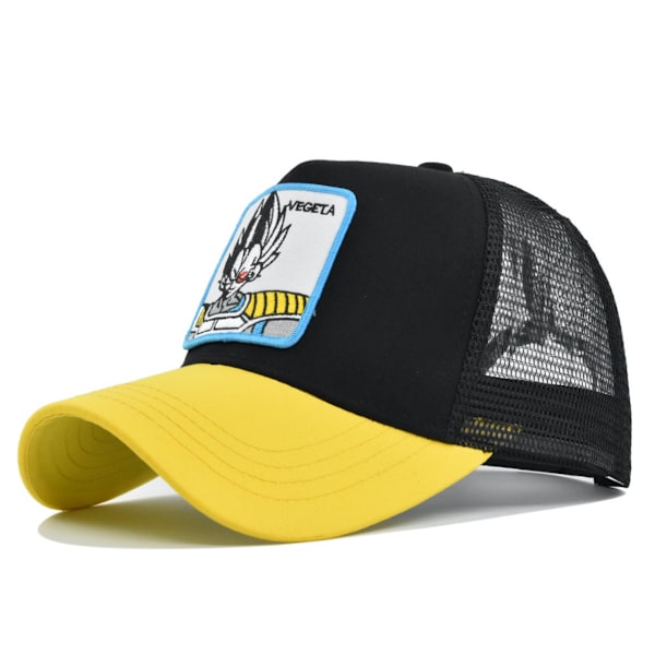 Boné de beisebol bordado de anime Dragon Ball Vegeta Chapéu de sol com aba curva