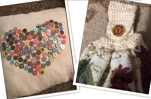 100 stk. 25 mm træknapper, vintage runde mønstrede knapper til DIY-håndværk