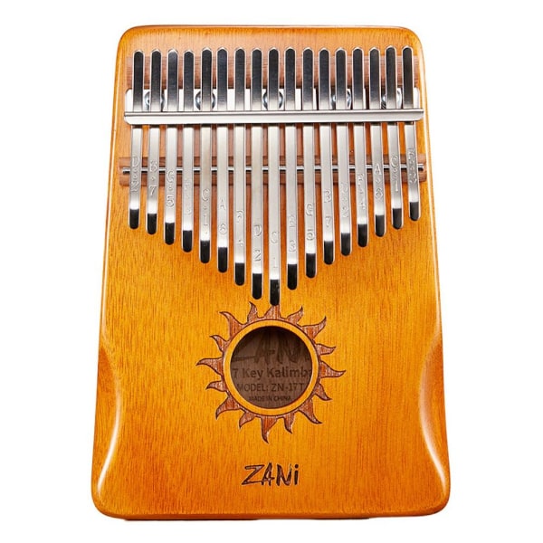 Kalimba Thumb Piano 17 tangenter bärbart musikinstrument för barn Orange
