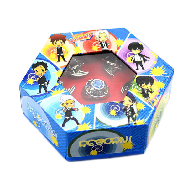 7Ps Hitman Reborn Vongolas Ring Anime Smycken Cosplay Ringar för män kvinnor