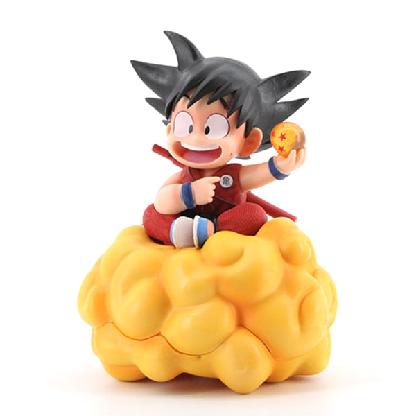 Dragon Ball Goku har skickats till en nuvem Figur av en brinquedo modell