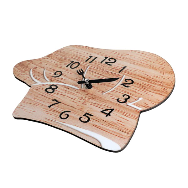 Chef Hat Shaped Wall Clock | Non-Ticking & Silent | 12-Inch Kitchen or Dining Room Clock | Unique Chef Design | Battery Operated