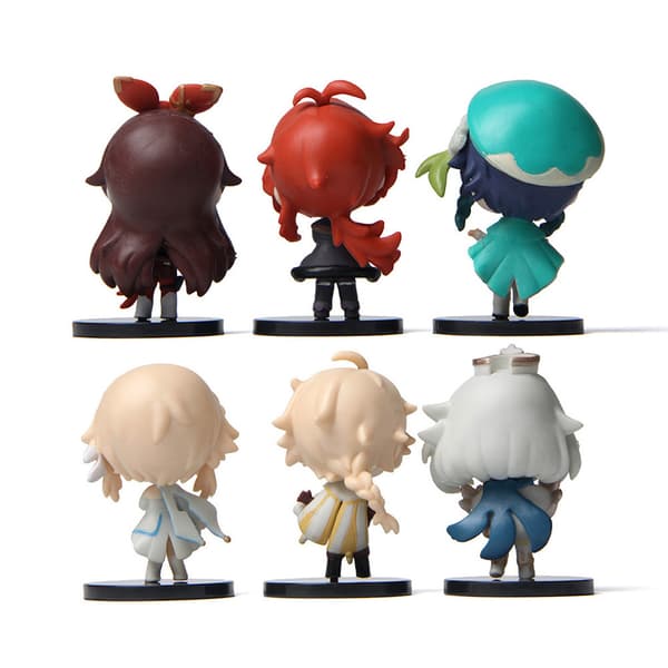 6 stk. Genshin Impacts Anime Figur Legetøj Samling Model Dekoration Samlerobjekter Statue