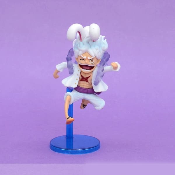6 kpl One Piece Gear 5 Luffy PVC Chibi -hahmosetti, 10–12 cm
