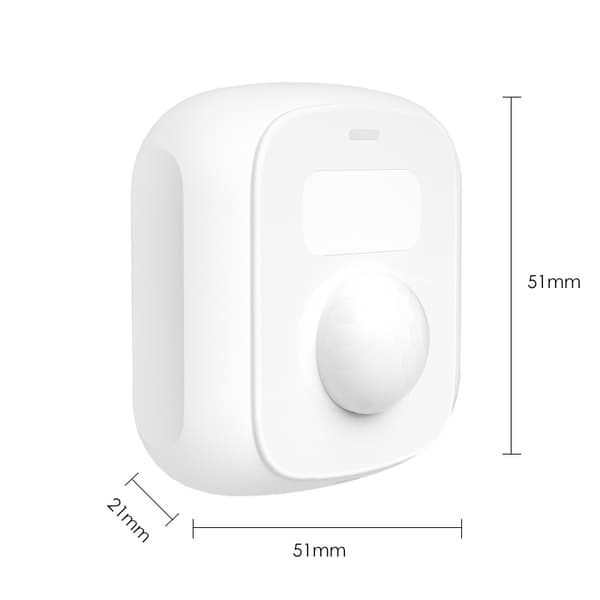 Tuya Smart WiFi/Zigbee 3-i-1 Bevegelses- og Lyssensor for Scenekontroll