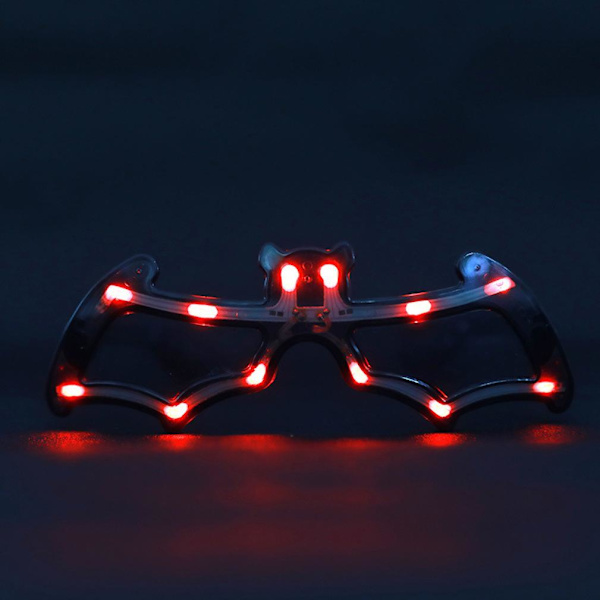 Bat Luminous LED Glasögon Neon Party LED Light Up Glasögon för Cosplay Halloween DJ Party