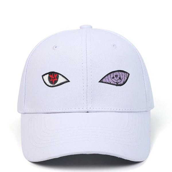 Vit Sharingan cap Sport Fritidshatt Snapback justerbar hatt