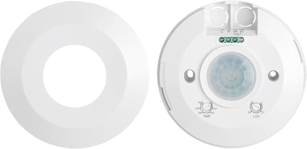Inomhus PIR-rörelsesensor, 6 m räckvidd, 360° detektering, IP20, 220-240V, LED