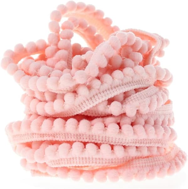 10 yards beige mini pom-pom kantbånd for DIY-søm og dekorasjon