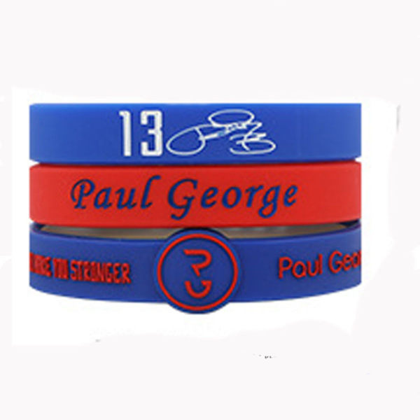 3st George Basketball Star Silikonarmband Herrarmband Utomhussportarmband